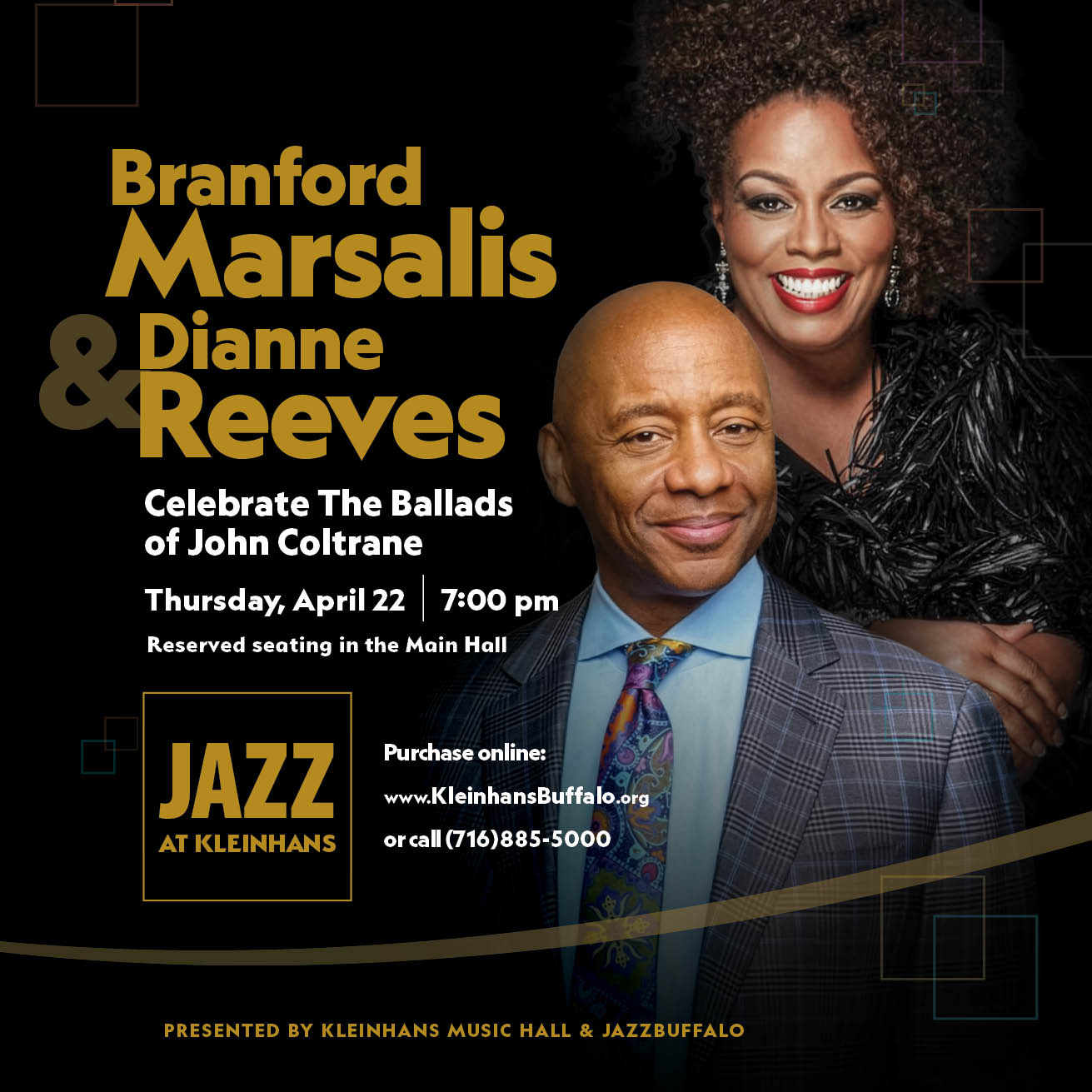 Branford Marsalis and Dianne Reeves concert poster
