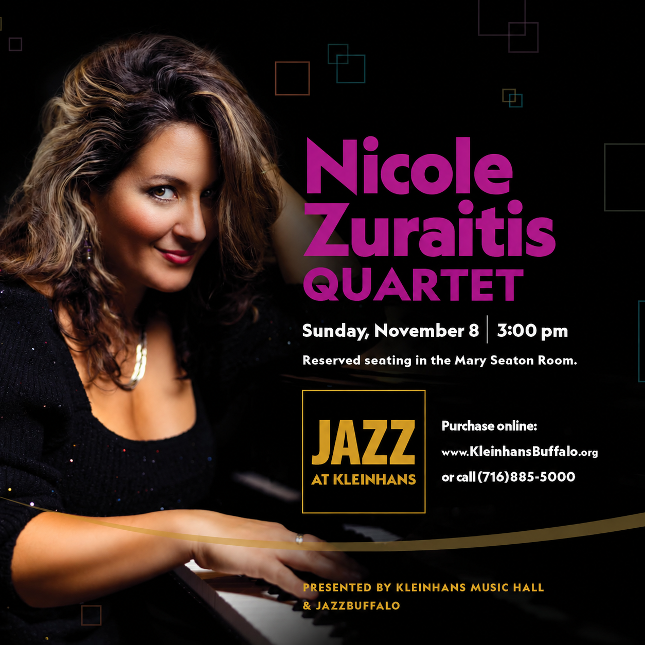 Nicole Zuraitis Quartet concert poster